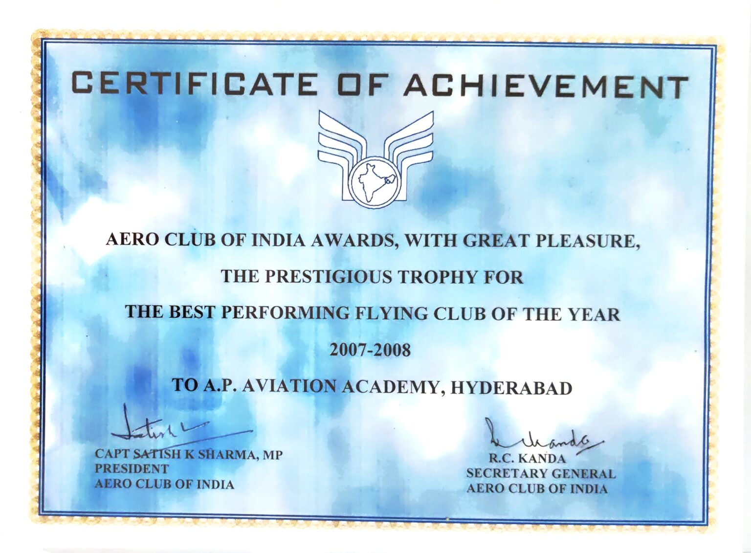 Best Performing Flying Club of the Year