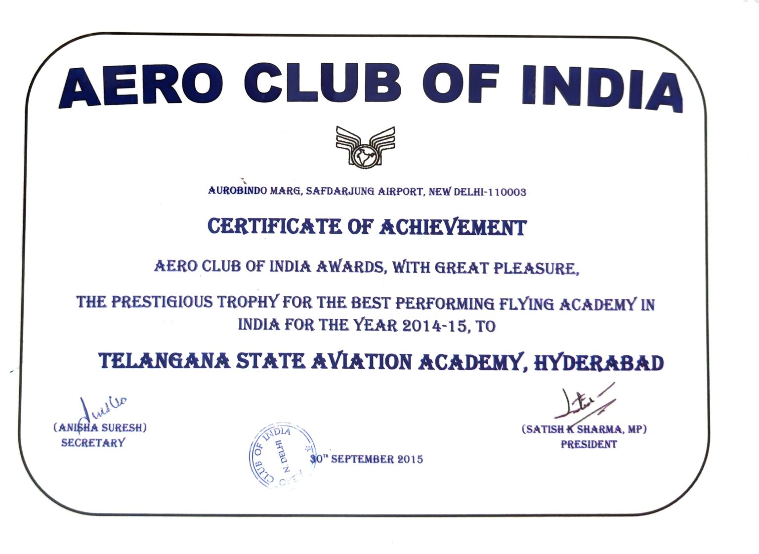 Best Performing Flying Academy in India