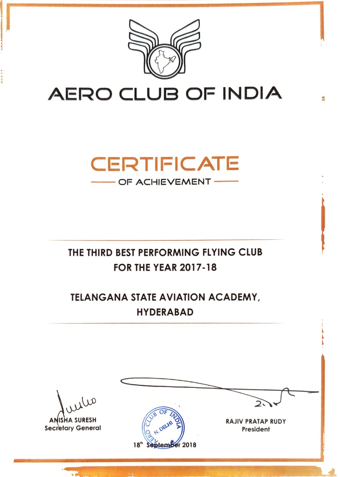 Third Best Performing Flying Club